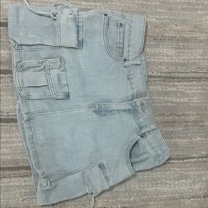 YMI Light Blue Mini Skirt